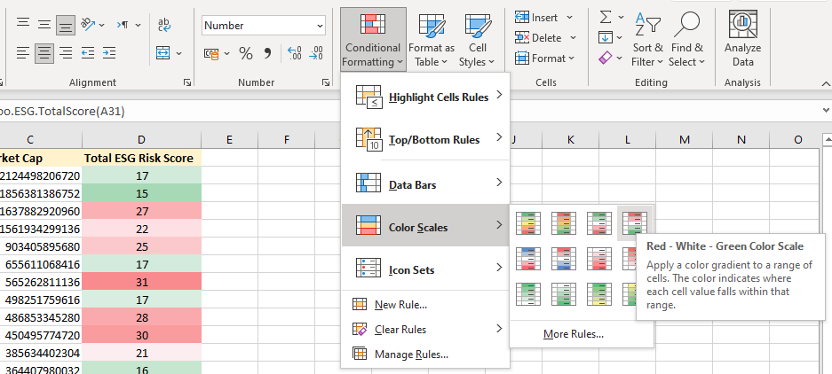 Excel Stock Portfolio with realtime data from Yahoo Finance
