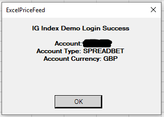 IG Index Demo Account Test Connection